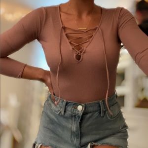 Forever 21 Mauve Bodysuit
